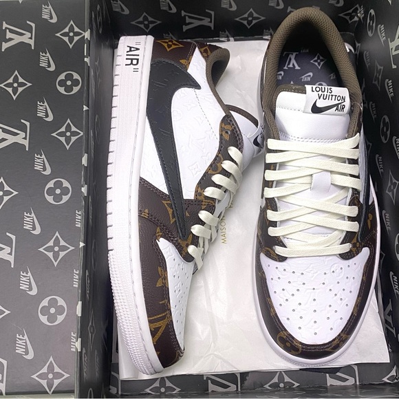 Air Jordan Low LV OG MOCHA -Men's White Brown Sneakers Shoes